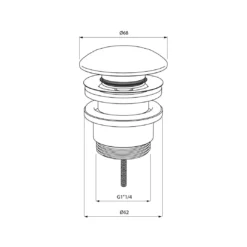 Balmani Click Curved afvoerplug