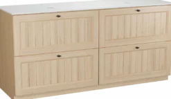 Balmani Lemon badkamermeubel met Facetta wastafelblad voor waskom(men)