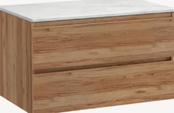 Balmani Lucida badkamermeubel met Stretto wastafelblad voor waskom(men)