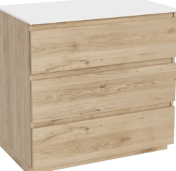 Balmani Lucida badkamermeubel met Stretto wastafelblad voor waskom(men)