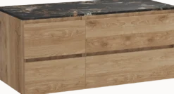 Balmani Lucida badkamermeubel met Stretto wastafelblad voor waskom(men)