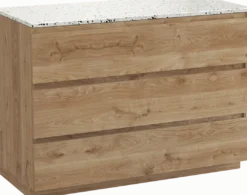 Balmani Lucida badkamermeubel met Stretto wastafelblad voor waskom(men)