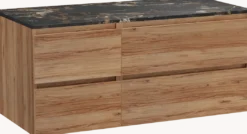 Balmani Lucida badkamermeubel met Stretto wastafelblad voor waskom(men)