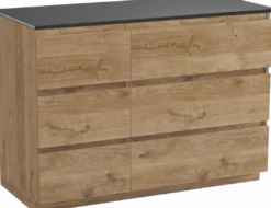Balmani Lucida badkamermeubel met Stretto wastafelblad voor waskom(men)