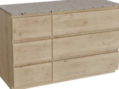 Balmani Lucida badkamermeubel met Stretto wastafelblad voor waskom(men)