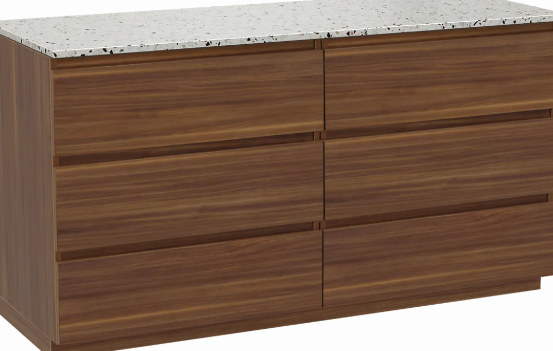 Balmani Lucida badkamermeubel met Stretto wastafelblad voor waskom(men)