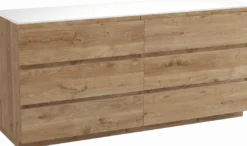 Balmani Lucida badkamermeubel met Stretto wastafelblad voor waskom(men)