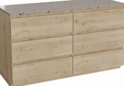 Balmani Lucida badkamermeubel met Stretto wastafelblad voor waskom(men)