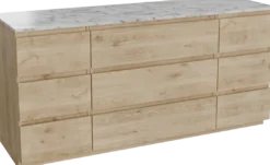 Balmani Lucida badkamermeubel met Stretto wastafelblad voor waskom(men)