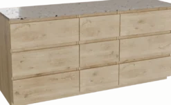 Balmani Lucida badkamermeubel met Stretto wastafelblad voor waskom(men)