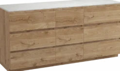 Balmani Lucida badkamermeubel met Stretto wastafelblad voor waskom(men)