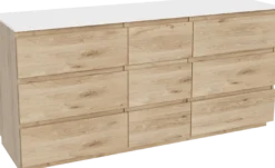 Balmani Lucida badkamermeubel met Stretto wastafelblad voor waskom(men)