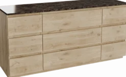 Balmani Lucida badkamermeubel met Stretto wastafelblad voor waskom(men)