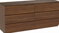Balmani Lucida badkamermeubel met Stretto wastafelblad voor waskom(men)