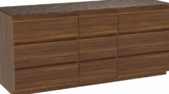 Balmani Lucida badkamermeubel met Stretto wastafelblad voor waskom(men)
