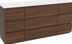 Balmani Lucida badkamermeubel met Stretto wastafelblad voor waskom(men)