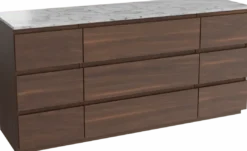 Balmani Lucida badkamermeubel met Stretto wastafelblad voor waskom(men)