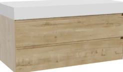 Balmani Mitra badkamermeubel met Dominus wastafelblad voor waskom(men)