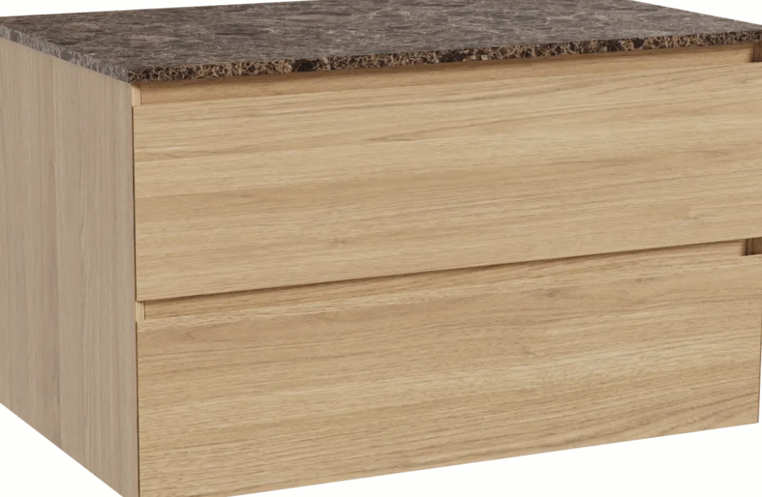 Balmani Mitra badkamermeubel met Stretto wastafelblad voor waskom(men)