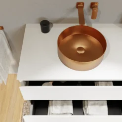 Balmani Mitra badkamermeubel met Stretto wastafelblad voor waskom(men)
