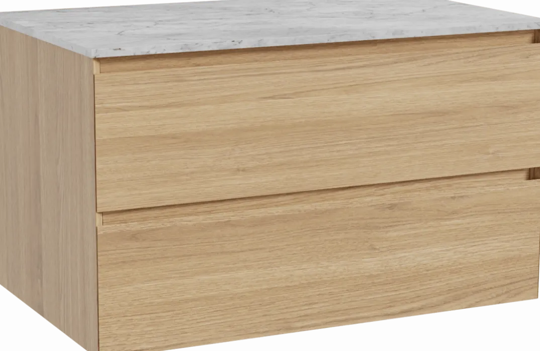 Balmani Mitra badkamermeubel met Stretto wastafelblad voor waskom(men)