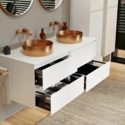 Balmani Mitra badkamermeubel met Stretto wastafelblad voor waskom(men)