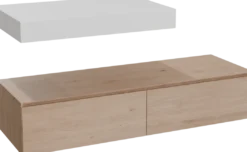 Balmani Mitra Elements badkamermeubel met Dominus wastafelblad voor waskom(men)
