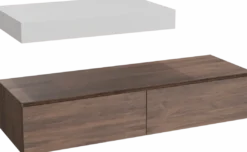 Balmani Mitra Elements badkamermeubel met Dominus wastafelblad voor waskom(men)