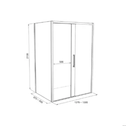 Balmani Senses Design douchecabine met schuifdeur