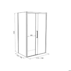 Balmani Senses Design douchecabine met schuifdeur