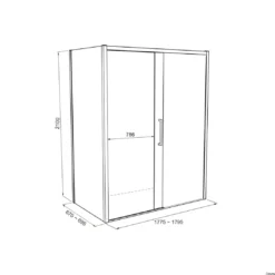 Balmani Senses Design douchecabine met schuifdeur