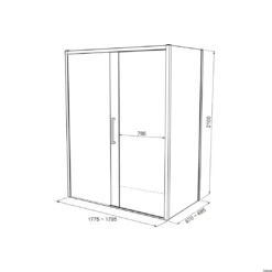Balmani Senses Design douchecabine met schuifdeur
