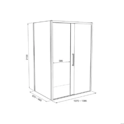 Balmani Senses Design douchecabine met schuifdeur