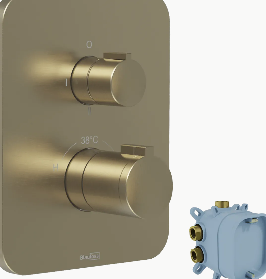 Blaufoss Smartbox thermostatische inbouw douchekraan, inbouwelement inbegrepen