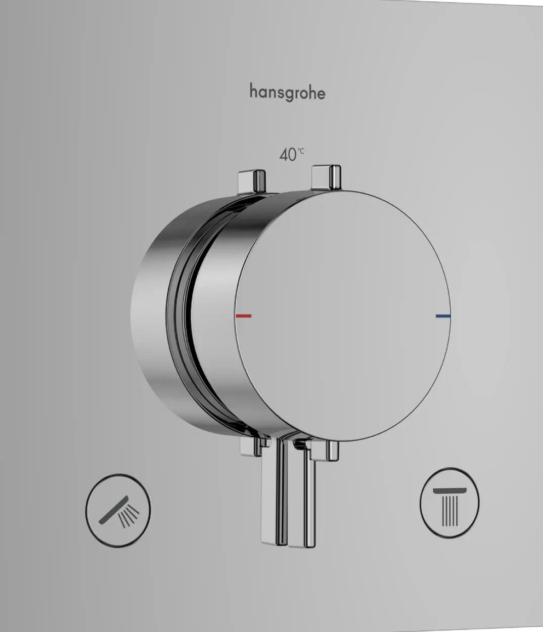 Hansgrohe Ecostat Comfort E thermostatische inbouw douchekraan, inbouwelement niet inbegrepen