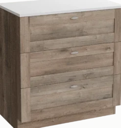 Linie Classo badkamermeubel met Lado wastafelblad voor waskom(men)