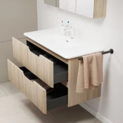 Linie Curvo badkamermeubel met Baro Curvo wastafel