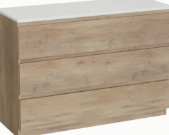Linie Lado badkamermeubel met Lado wastafelblad voor waskom(men)
