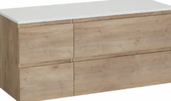 Linie Lado badkamermeubel met Lado wastafelblad voor waskom(men)