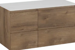 Linie Lado badkamermeubel met Lado wastafelblad voor waskom(men)