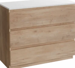 Linie Lado badkamermeubel met Lado wastafelblad voor waskom(men)