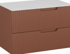 Linie Ribbo badkamermeubel met Lado wastafelblad voor waskom(men)