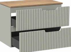 Linie Ribbo badkamermeubel met Lado wastafelblad voor waskom(men)