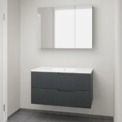 Linie Ribbo badkamermeubel met Vano wastafel en spiegelkast