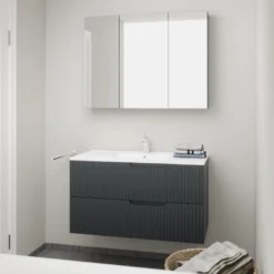 Linie Ribbo badkamermeubel met Vano wastafel en spiegelkast