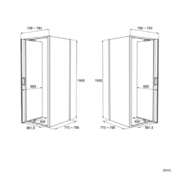 Luca Varess Vidor In douchecabine met draaideur