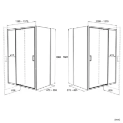Luca Varess Vidor Telescope douchecabine met draaideur