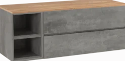 Storke Edge badkamermeubel met Panton wastafelblad voor waskom(men)