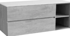 Storke Edge badkamermeubel met Tavola wastafelblad voor waskom(men)