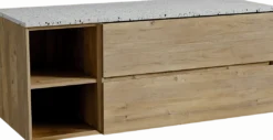 Storke Edge badkamermeubel met Tavola wastafelblad voor waskom(men)